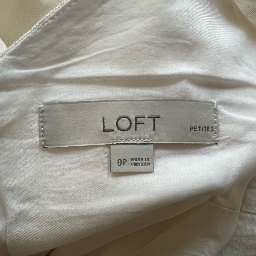 Ann Taylor/Loft Wide-Leg Ivory Jumpsuit - Picture 6 of 6
